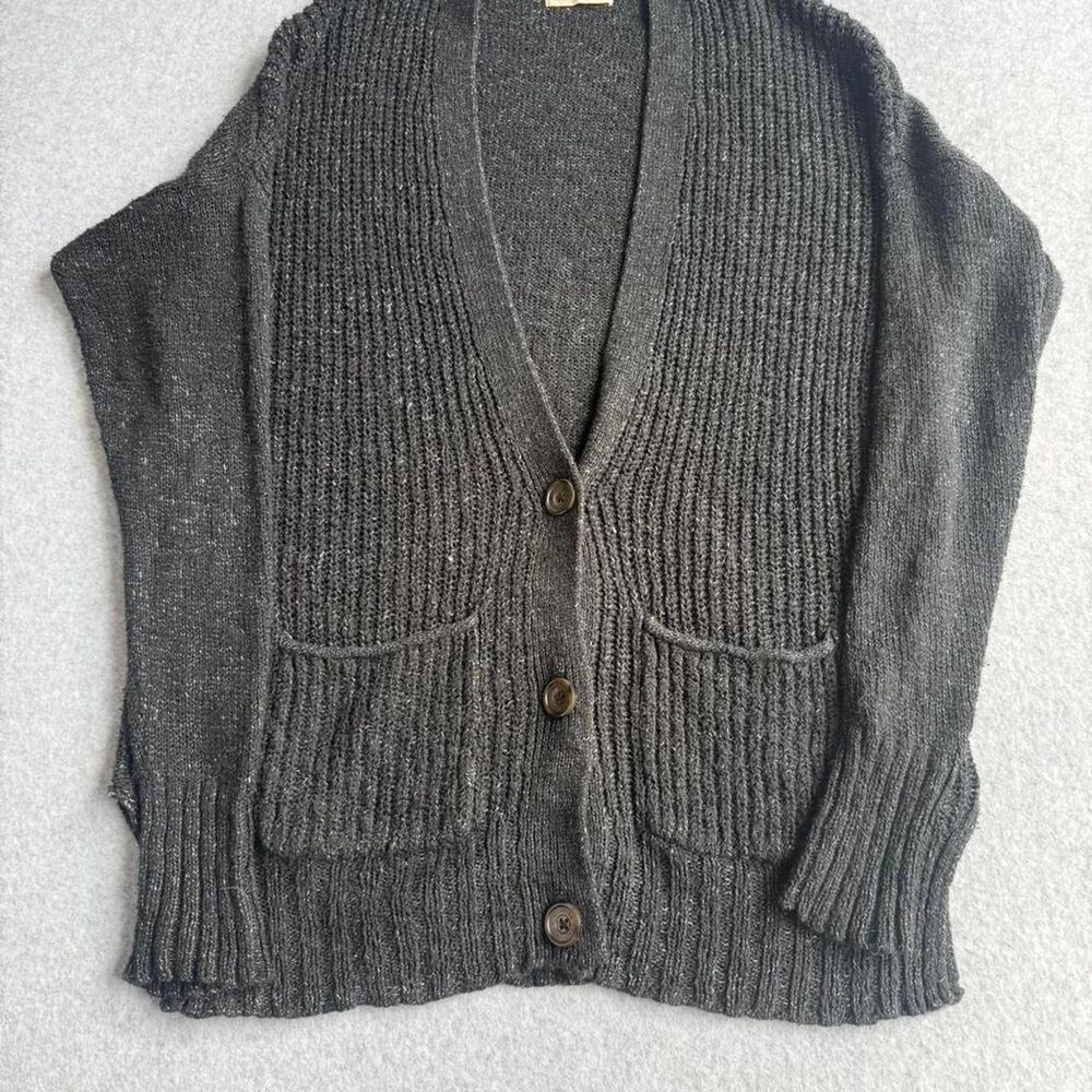 Hollister-co womensGrey and Black Cardigan